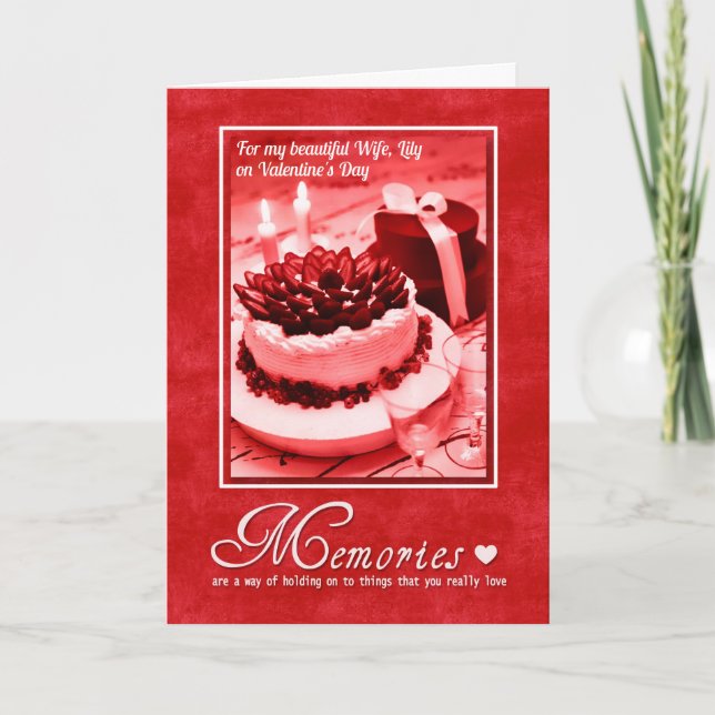for Wife Valentine's Day Romance Holiday Card (Front)