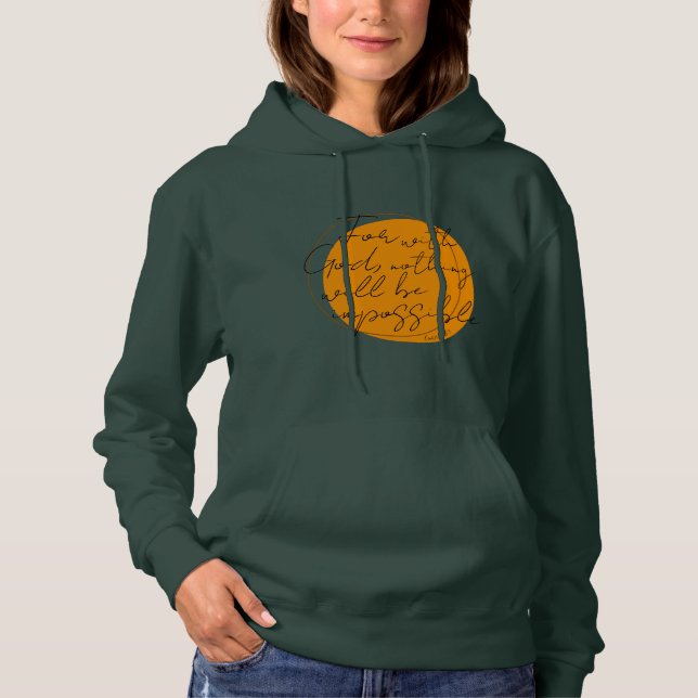 For With God Hoodie (Front)