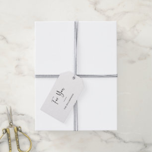 For You   Minimalist Typography Personalized Gift Tags