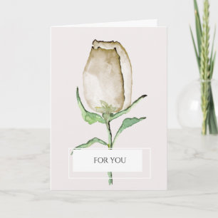 FOR YOU, Modern, elegant, rose, Card