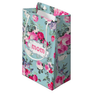 For You, Mom. Old Roses & Butterfly  Small Gift Bag