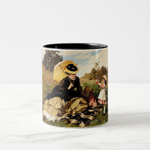 For You Mom With Love--Vintage Painting Two-Tone Coffee Mug