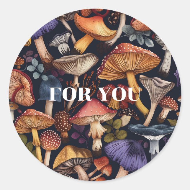 "For you" Mushroom Sticker (Front)