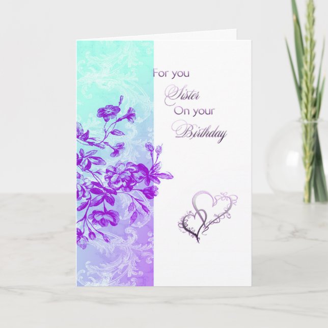 For You Sister Birthday Card (Front)