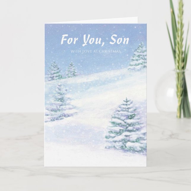 For You, Son With Love at Christmas Holiday Card (Front)