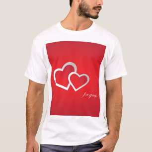 For You Valentine's Day Hearts Design T-Shirt