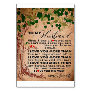 For Your Awesome Husband, Husband Birthday Gift Table Number