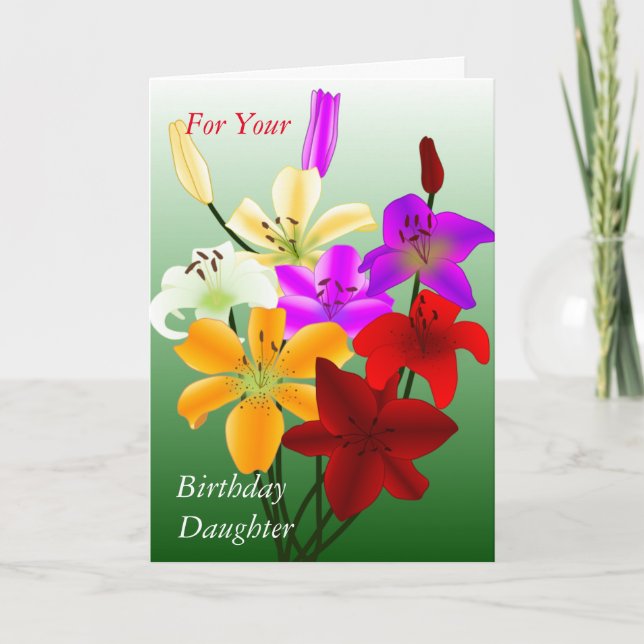 For Your Birthday  Daughter Card (Front)