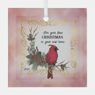  For Your First Christmas In Your New Home Glass Ornament