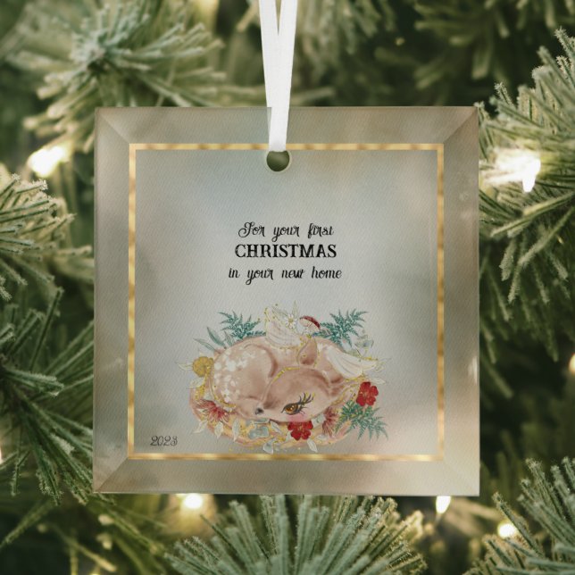  For Your First Christmas In Your New Home Glass Ornament (Insitu)