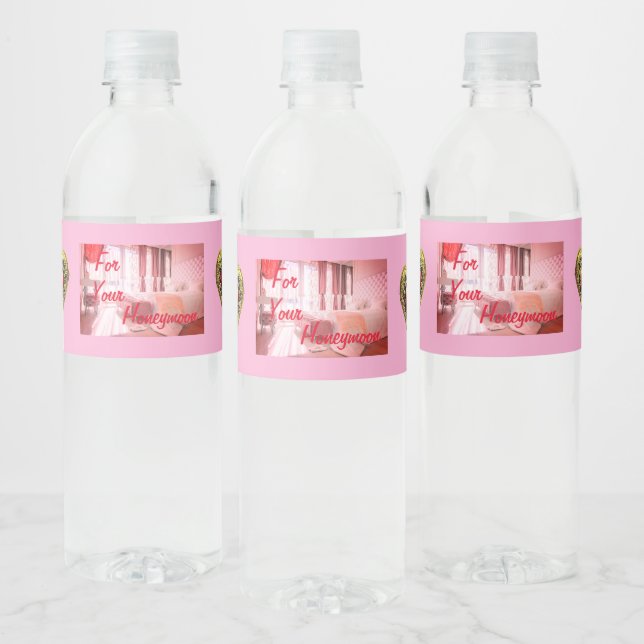 "For Your Honeymoon" Water Bottle Labels (Bottles)