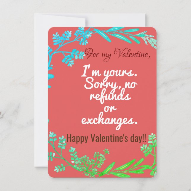 For your Valentine Card (Front)