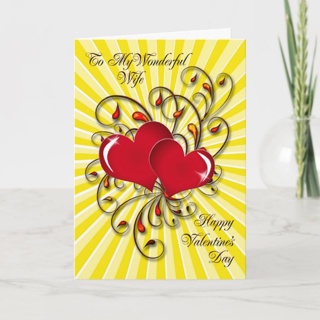 For your wife, a stunning Valentine's card. Holiday Card (Front)