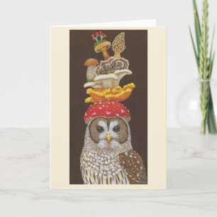 Foraging Finds owl greeting card