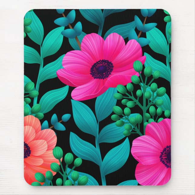Foral And Glamour Seamless Pattern Natural Spring  Mouse Pad (Front)