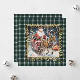 Forbes Dress Scottish Tartan Christmas  Holiday Card