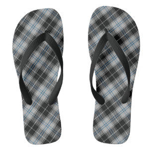 Forbes Dress White and Green Highland Plaid Flip Flops