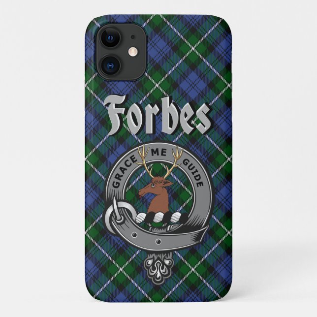 Forbes Insigne de clan et étui de téléphone Tartan (Dos)