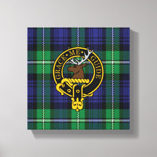 Forbes Scottish Crest and Tartan Canvas print