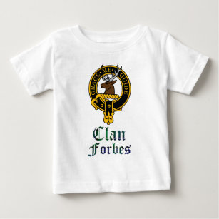 Forbes scottish crest and tartan clan name baby T-Shirt