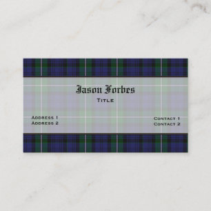 Forbes Tartan Plaid Custom Business Card