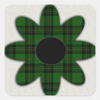Forbes Tartan Plaid Daisy Square Sticker