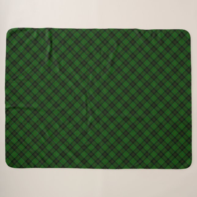 Forbes tartan vert noir plaid (Devant (Horizontal))