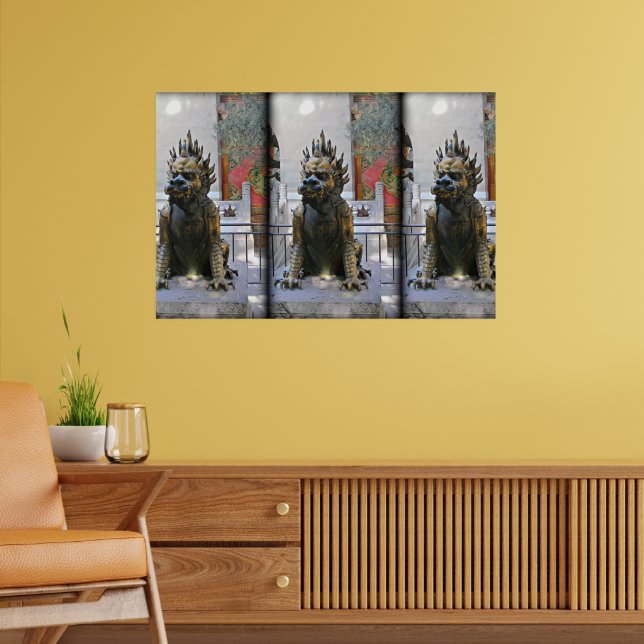 Forbidden City Dragon Statue Poster (Living Room 2)