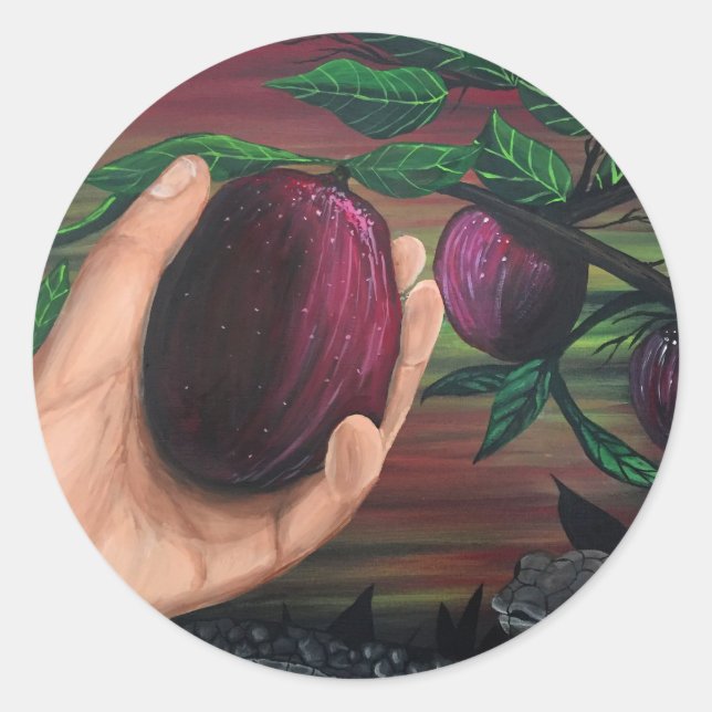 Forbidden Fruit  Classic Round Sticker (Front)