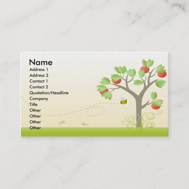 Forbidden land business card (Front)