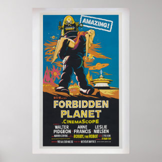 Forbidden Planet Poster Vintage Movie Poster 1