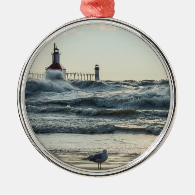 Force Behind Beauty Metal Ornament (Front)