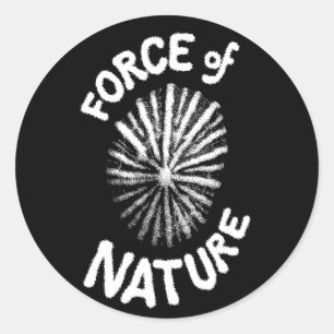 Force des autocollants de logo de nature