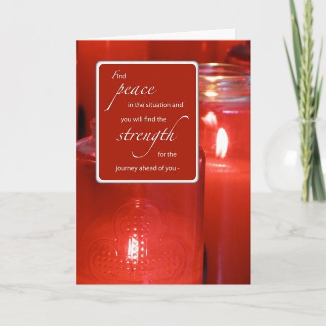 Force et encouragement Cartes de bougies catholiqu (Devant)