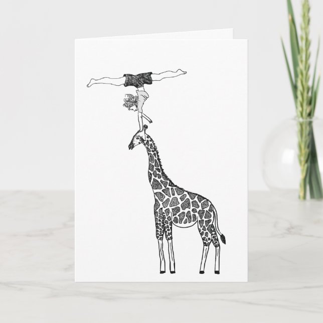 Force et équilibre sur une girafe - Carte (Devant)