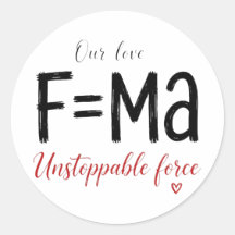 Force Irrésistible Autocollant Cadeau Étudiant Phy