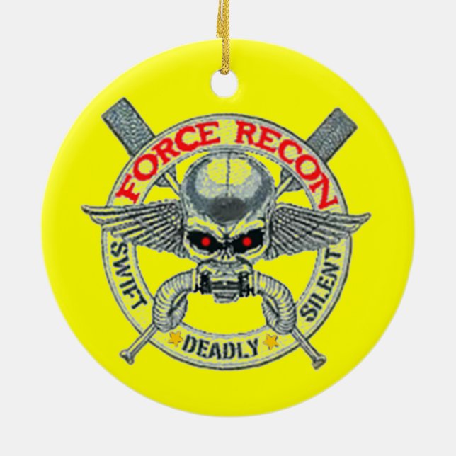 FORCE RECON CERAMIC ORNAMENT (Back)