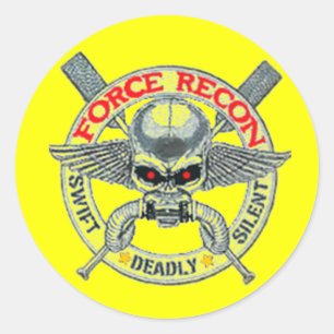 FORCE RECON CLASSIC ROUND STICKER