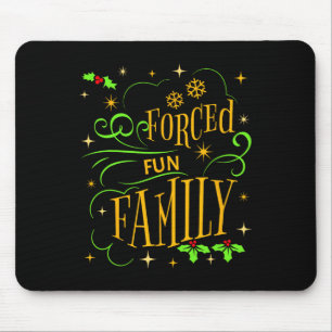 Forced Family Fun Pyjamas Christmas Light Santa Ha Mouse Pad