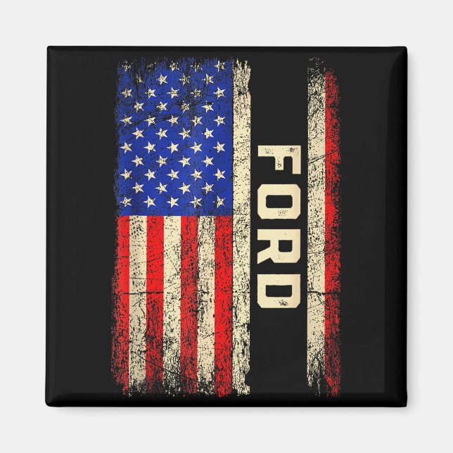 Ford Last Name Shirt Ford Name American Flag  Magnet (Front)