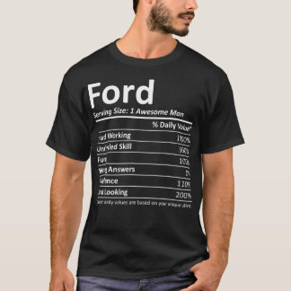 FORD Nutrition Funny Birthday Personalized Name Gi T-Shirt