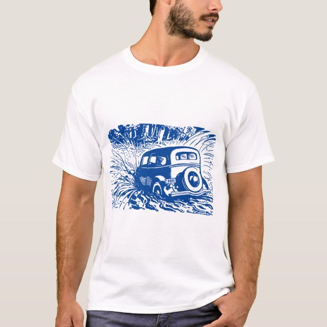 Fording The River - Deep Blue T-Shirt (Front)