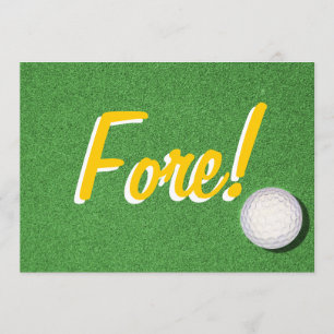 Fore - 30th Golf Birthday Party Invitation