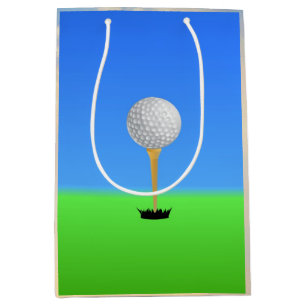 Fore! Golf Ball on Tee Medium Gift Bag