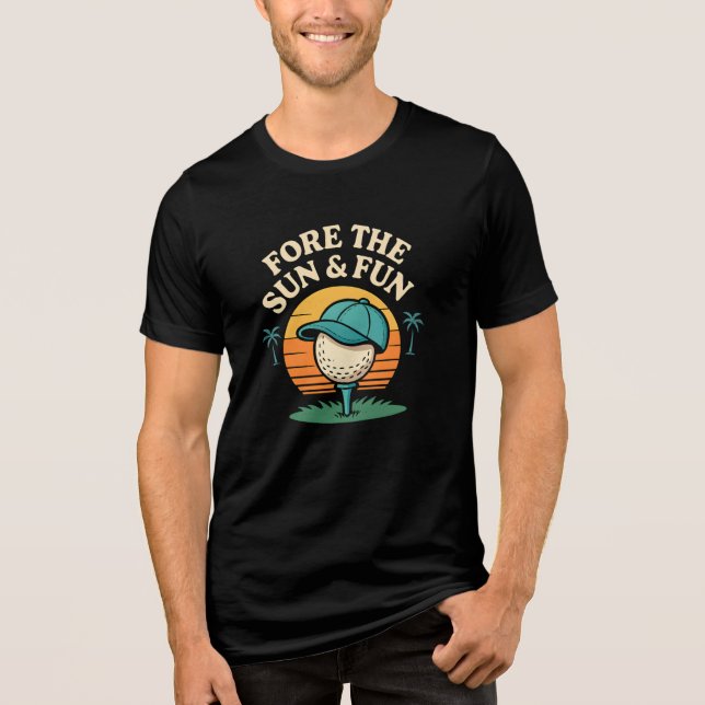 Fore the Sun & Fun Cool Golf Cap   Tri-Blend Shirt (Front)