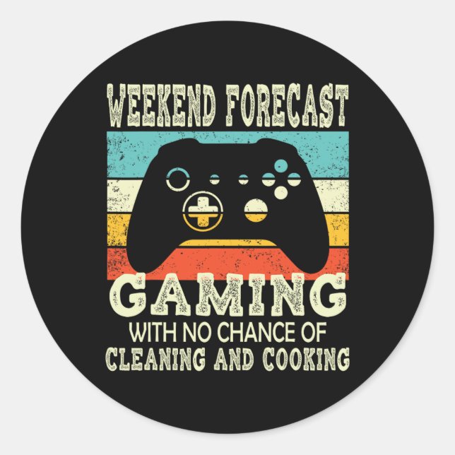 Forecast Gaming Retro Gaming 1  Classic Round Sticker (Front)