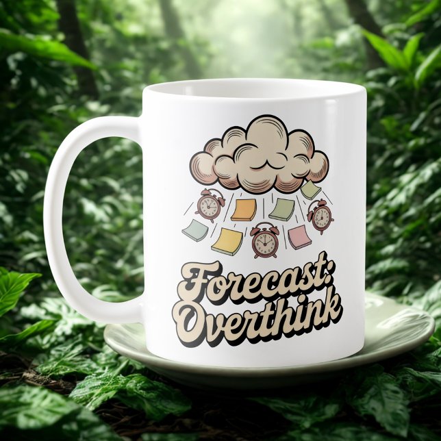 Forecast: Overthink | Cognitive Chaos with Color   Coffee Mug (Creator Uploaded)