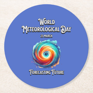 Forecasting Future.  Round Paper Coaster