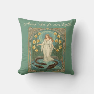 Forecasting Lovers' Fortunes Dwynwen's Well And Sa Throw Pillow