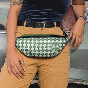 ForeFashion: White and Green Golf Ball Pattern  Fanny Pack
